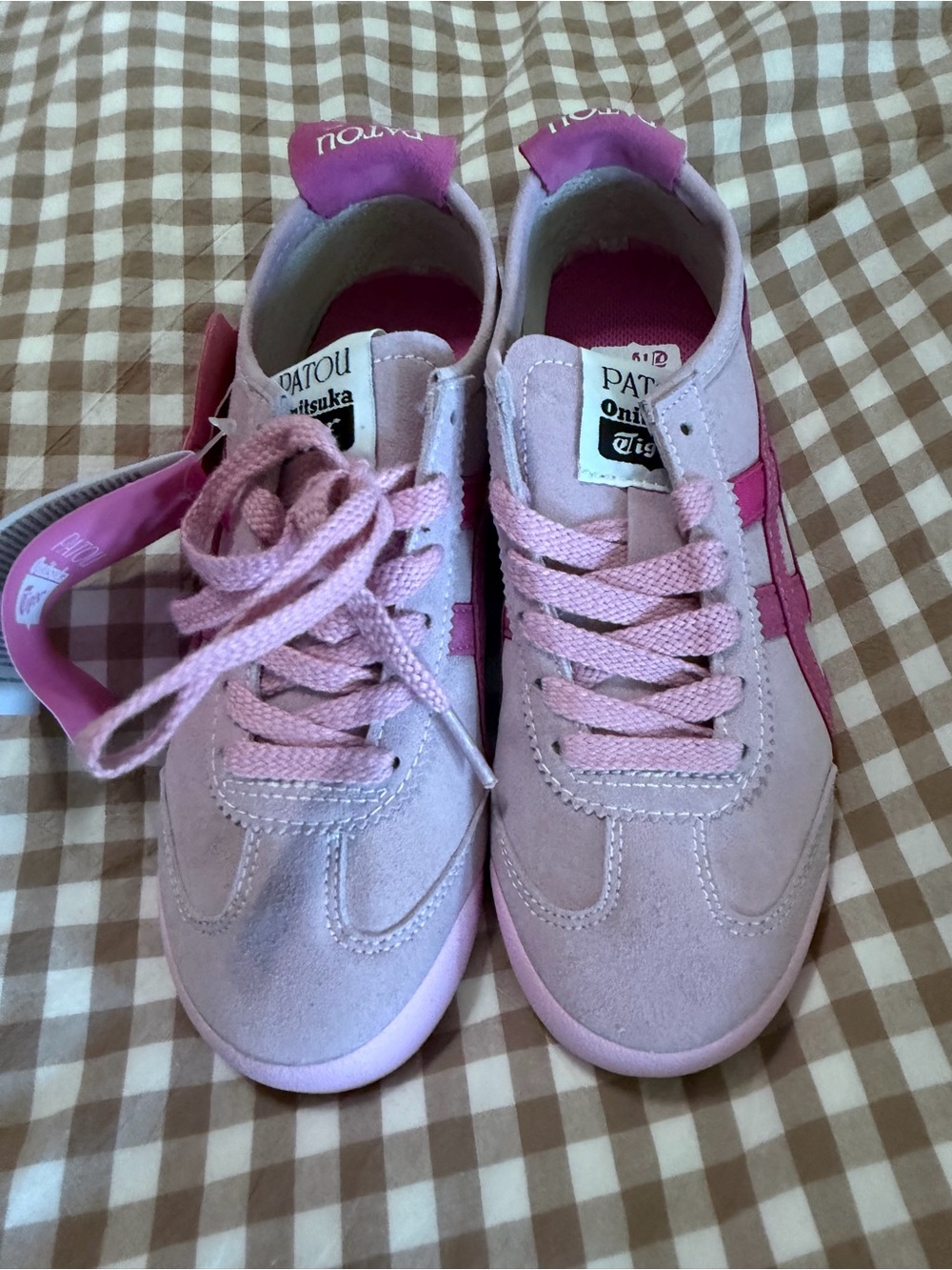 Onitsuka Tiger Pink Suede Low-Top Sneakers